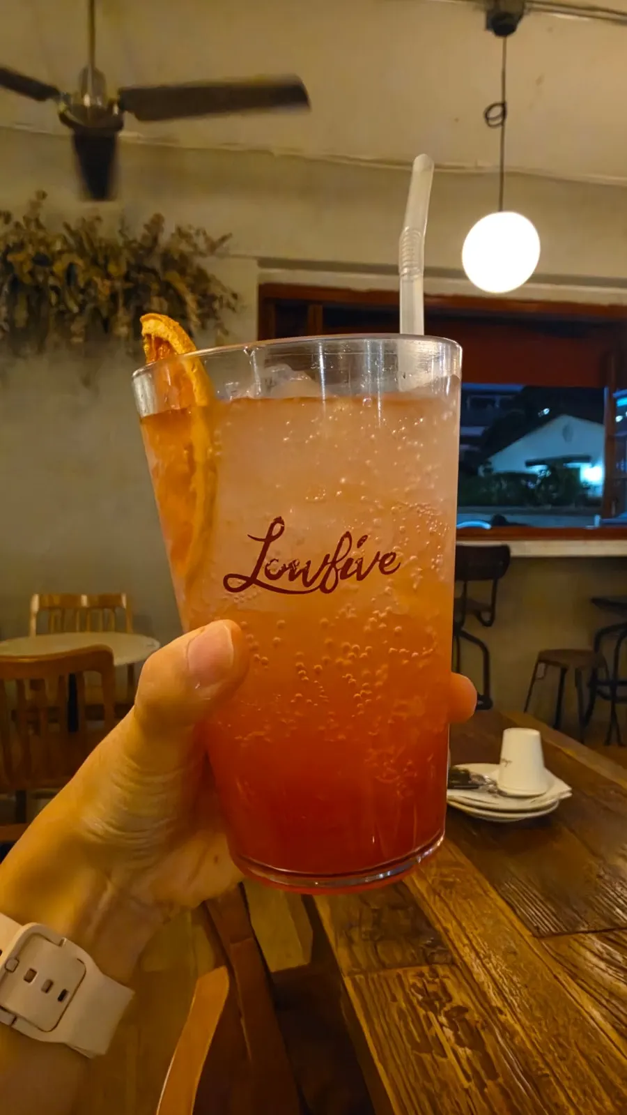 A glass of grapefruit ade