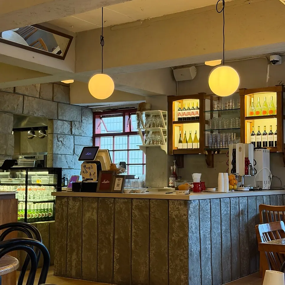 Spacious tables inside the restaurant