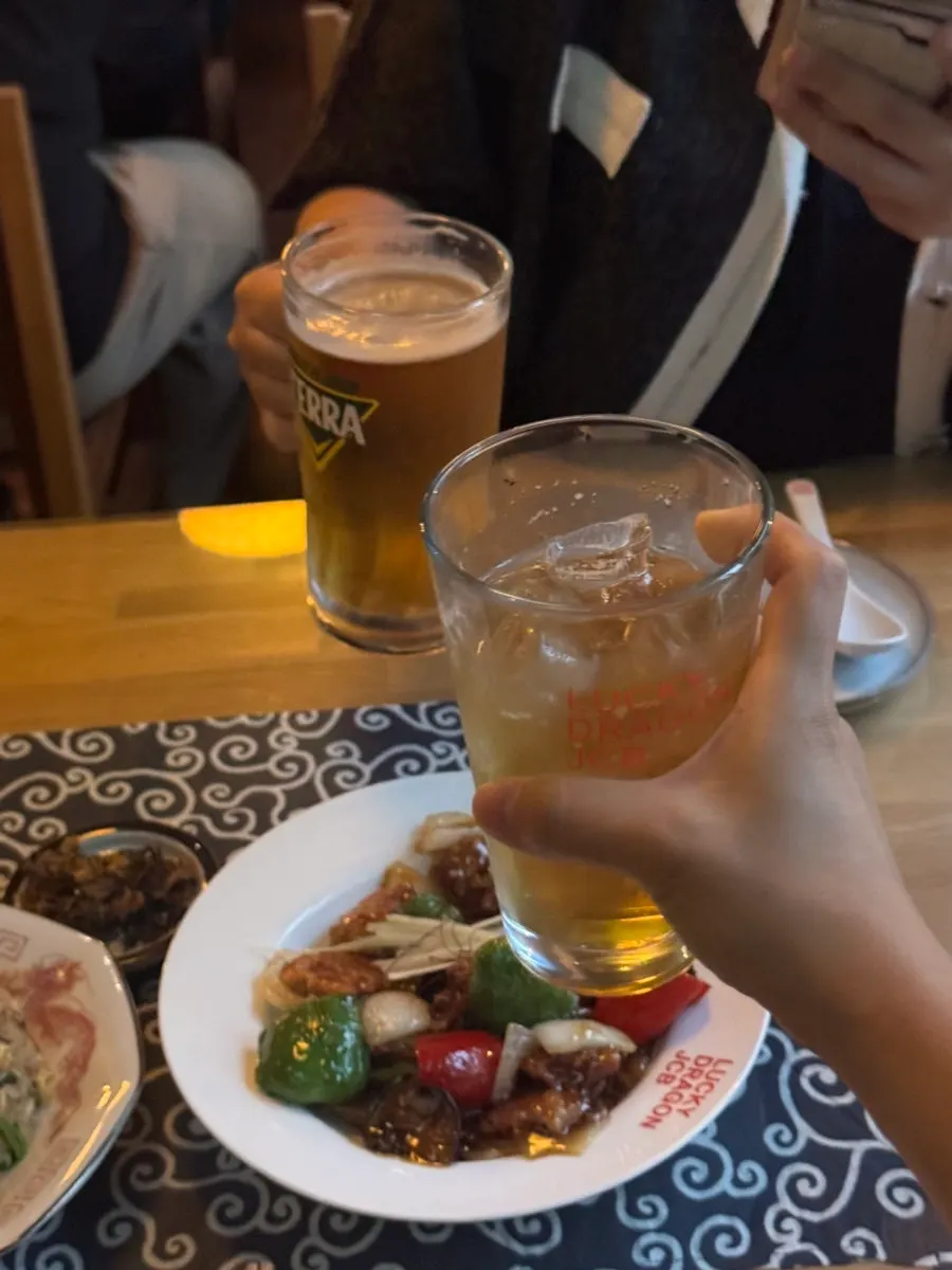 First round of dishes served at the Lucky Dragon JCB Sindang table