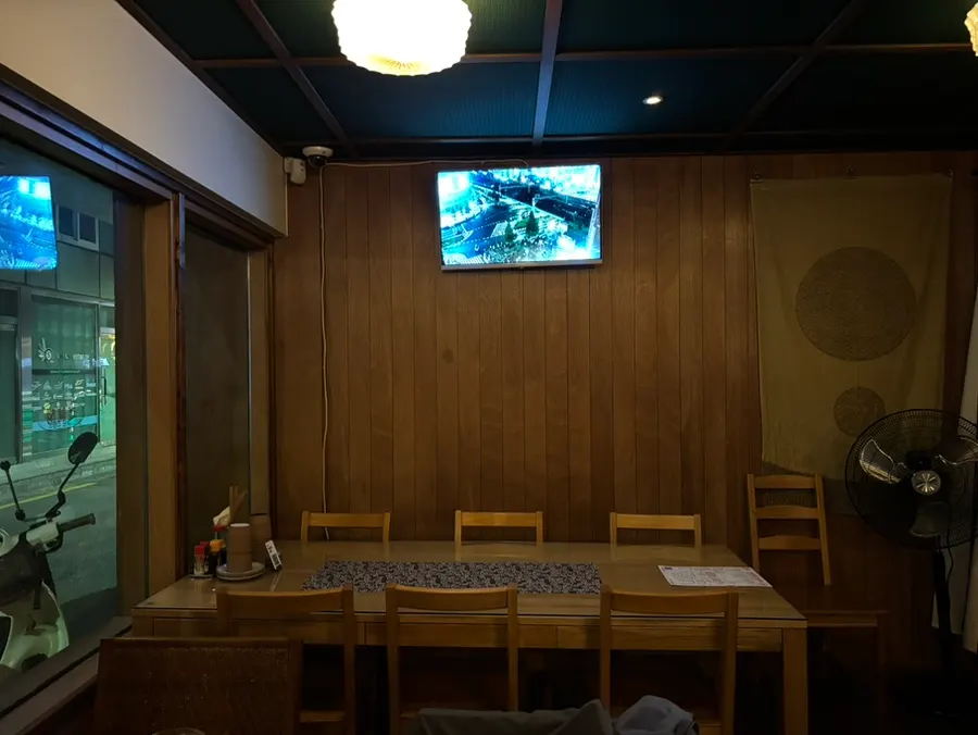 Atmospheric store interior after sunset