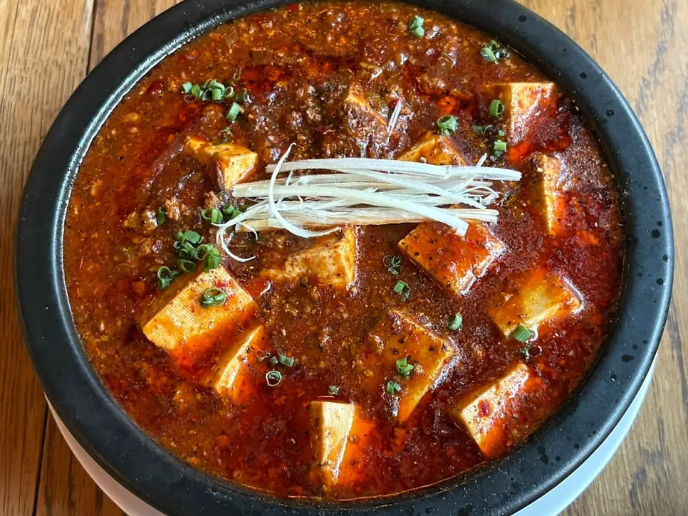 A bowl of mapo tofu at Lucky Dragon JCB
