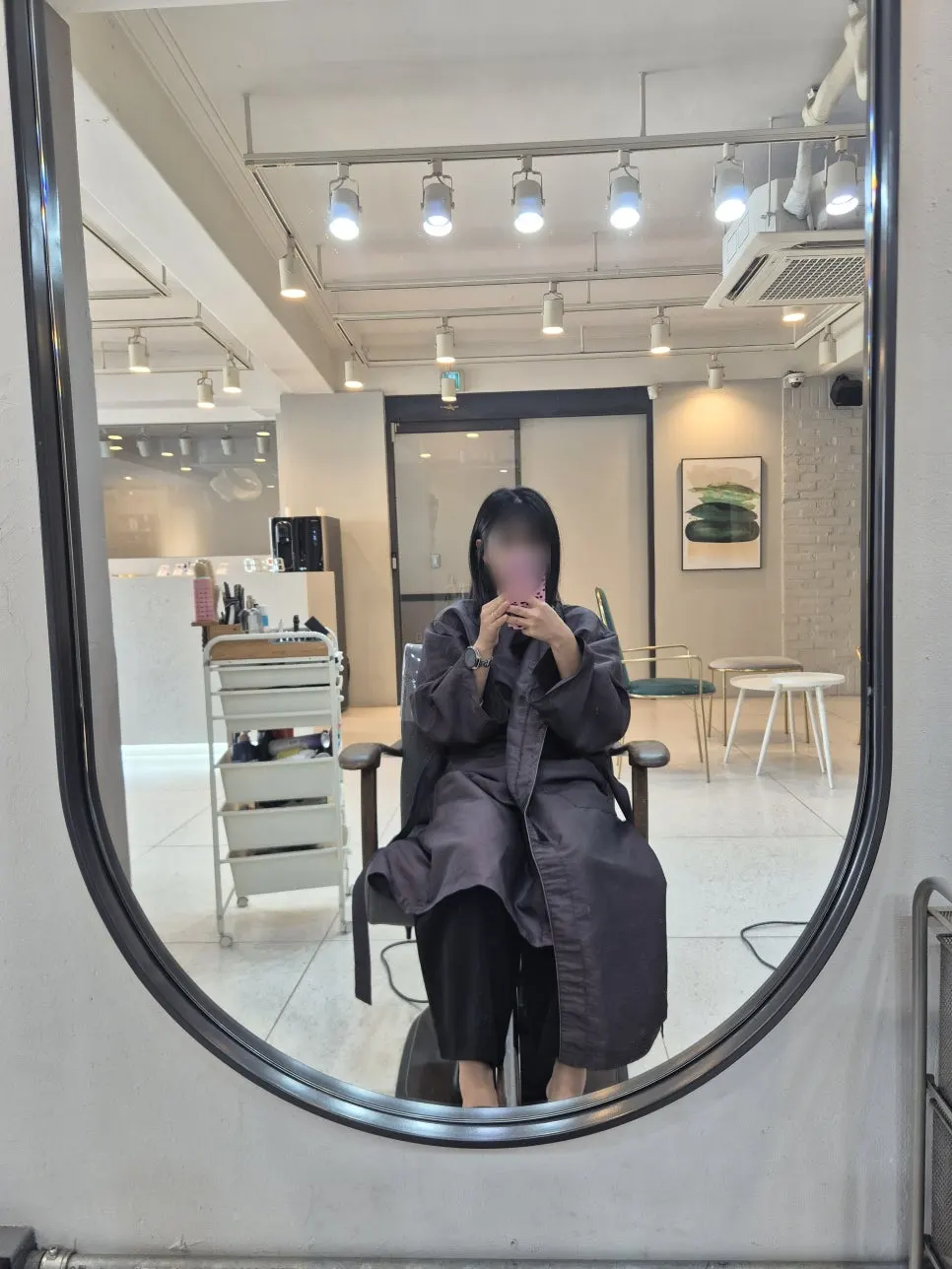 커트를 시작하기 전 머리 상태