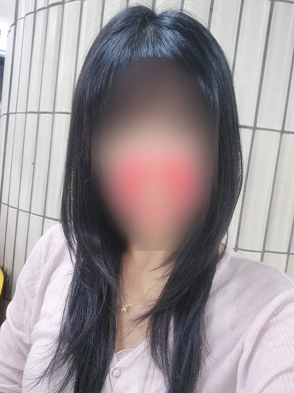 옆에서 본 레이어드컷 라인