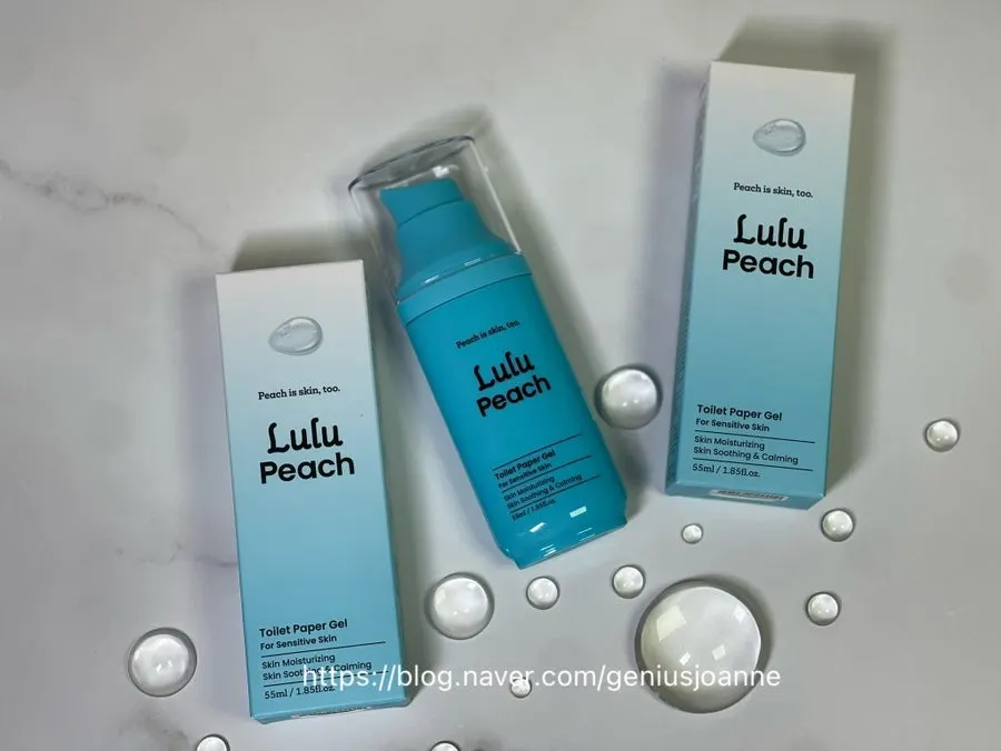 Sky-blue box and water gel bidet bottle