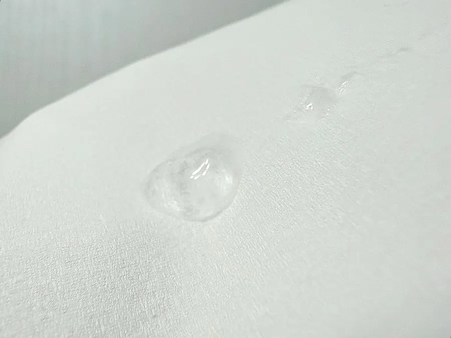 Gel applied to toilet paper