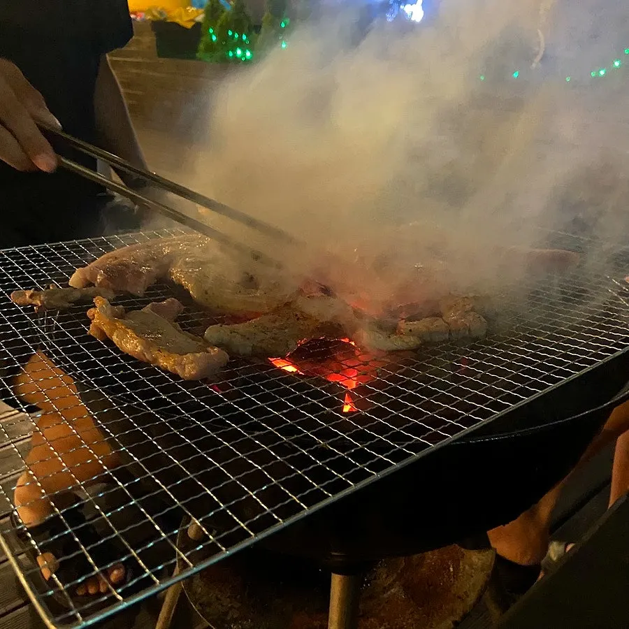 Private barbecue area at Luna Beach Seonjae