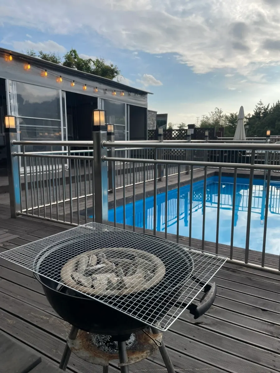 Interior of the open-air indoor barbecue area
