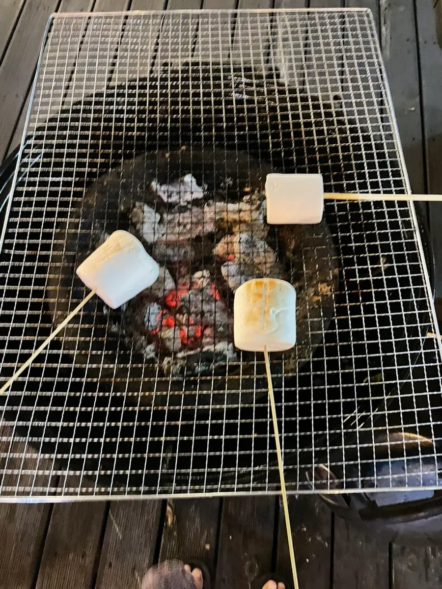 Table set up for barbecue