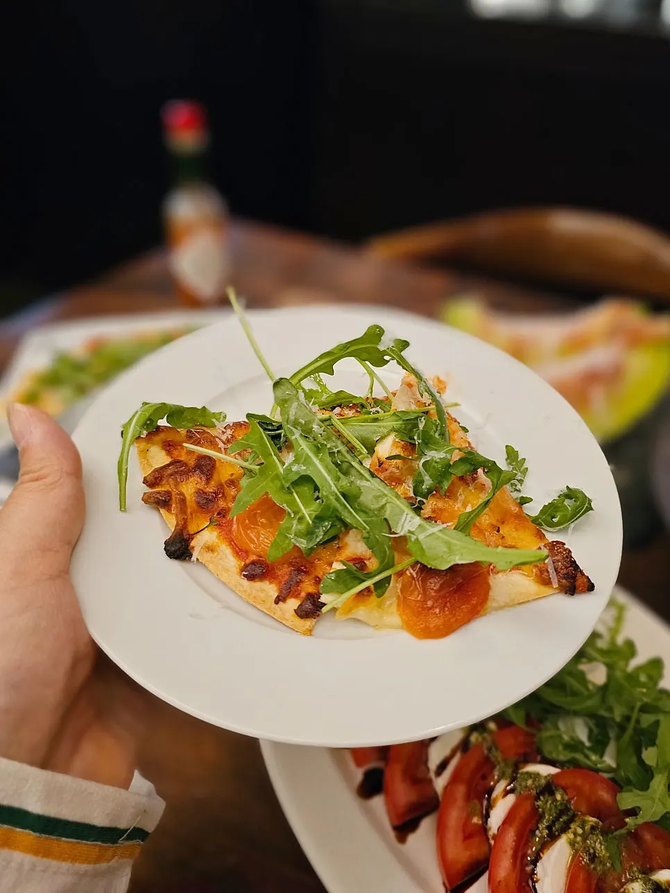 Golden-baked margherita pizza crust