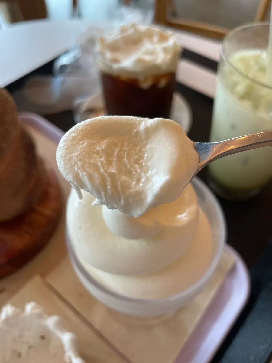 Close-up of einspänner cream