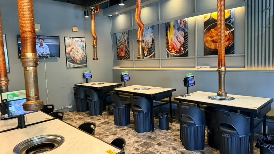 Clean interior of the restaurant dining hall