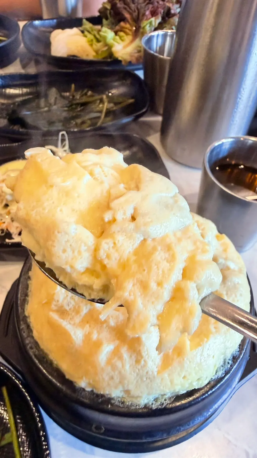 Fluffy steamed egg made with 3 jumbo eggs