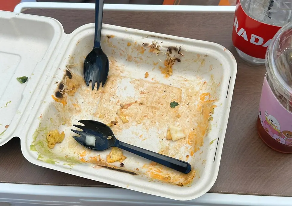 한강 잔디밭 피크닉 세팅과 나초