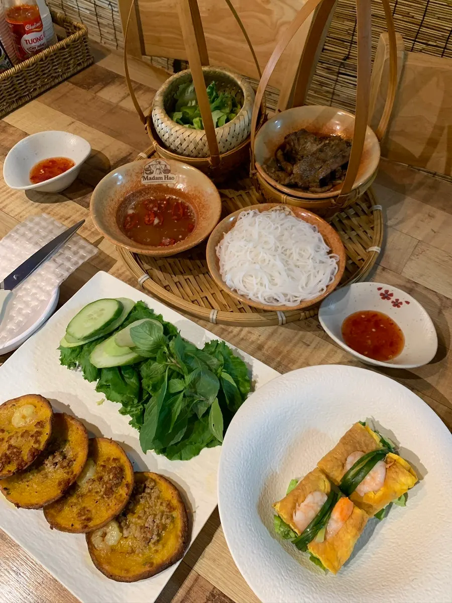 Vietnamese shrimp chips served as an appetizer