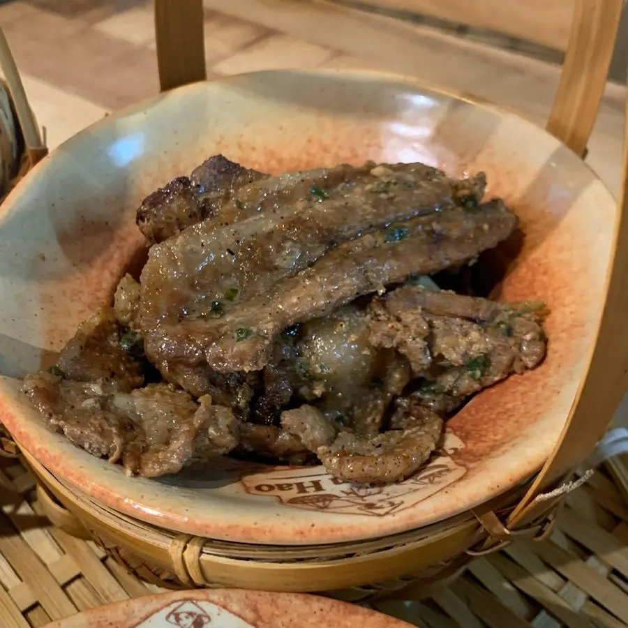 Bun cha ingredients served separately
