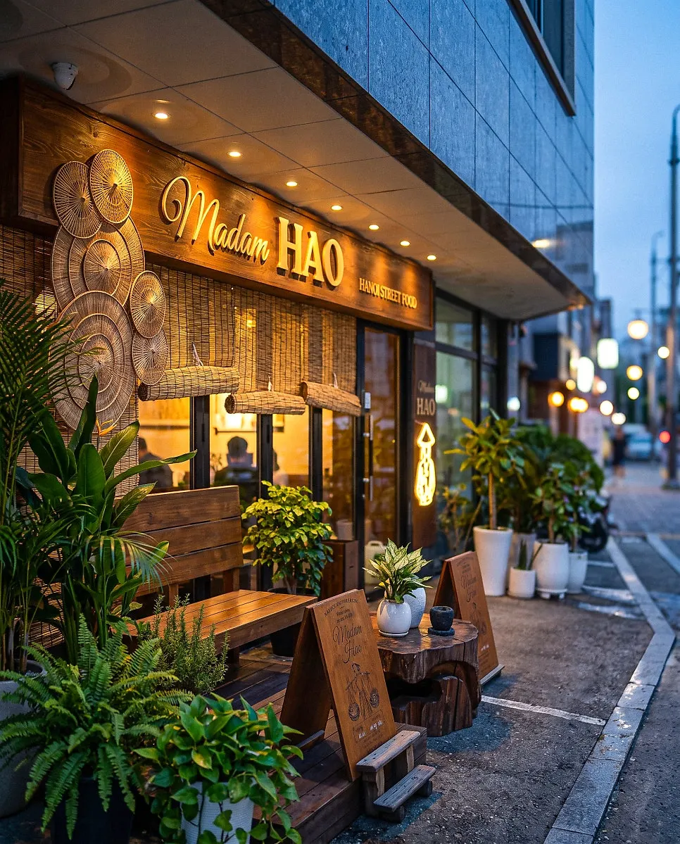 Vietnamese food spread at Madam Hao
