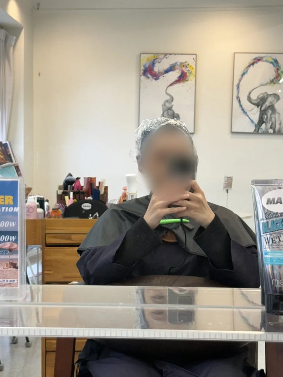 Dyeing process underway at Mad Hair