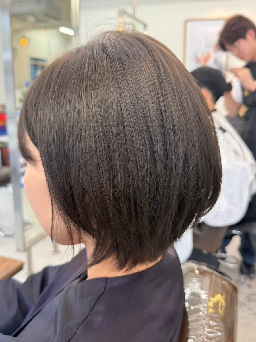 Back-of-hair color after tone correction