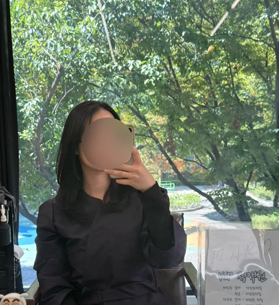 드라이와 셋팅까지 마친 톤다운 염색 머리