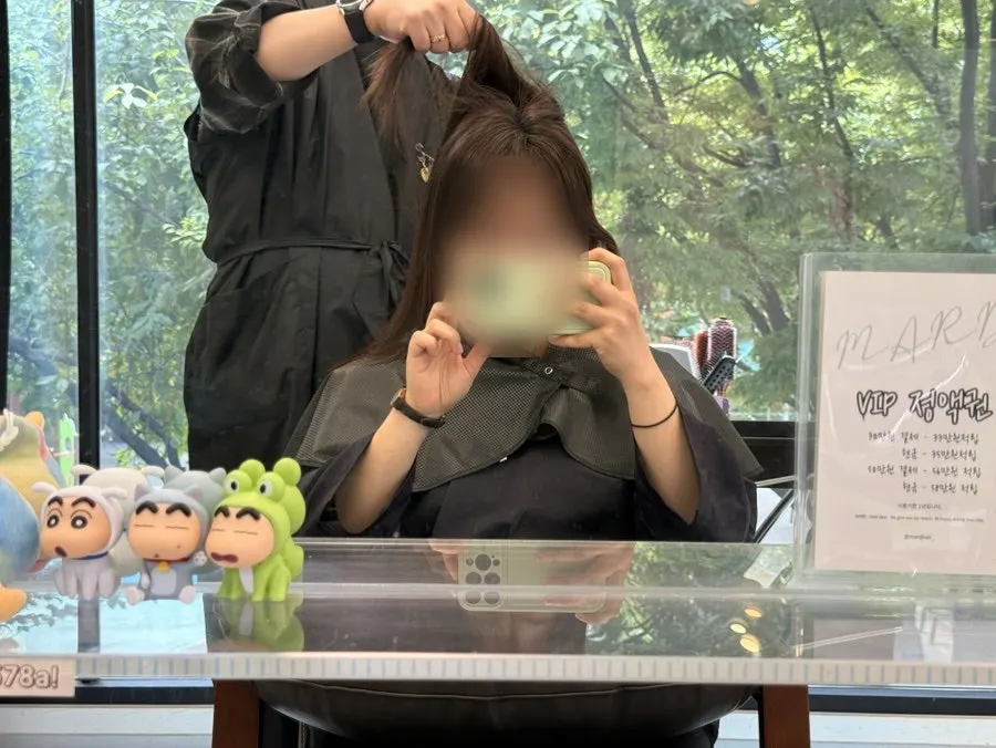 사장님이 챙겨준 음료와 간식