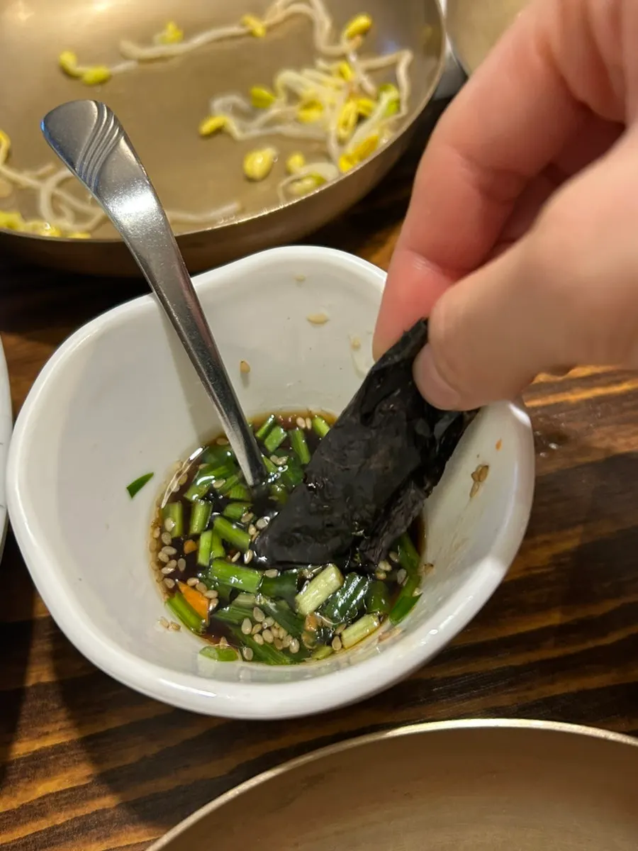 식사 마무리 상차림 모습