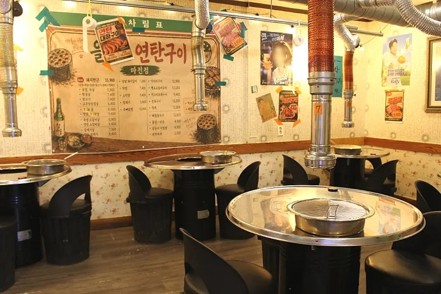 Old-school interior seating area