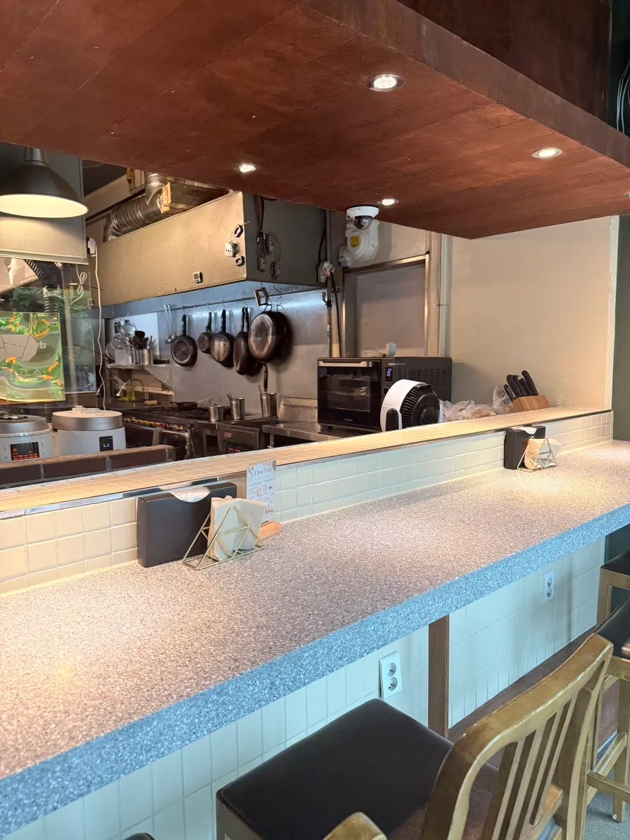 Don Tamguso's interior with soft lighting