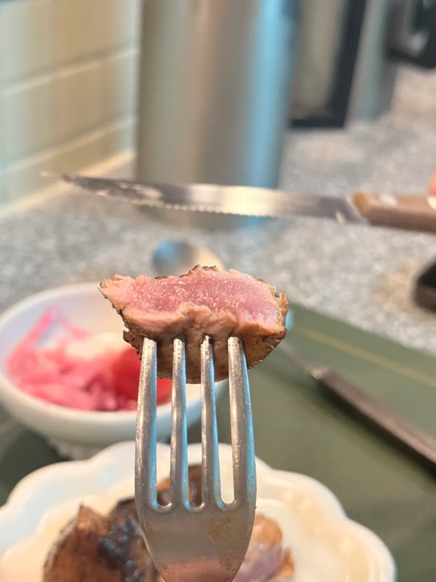 Tenderloin served with sun-dried tomato