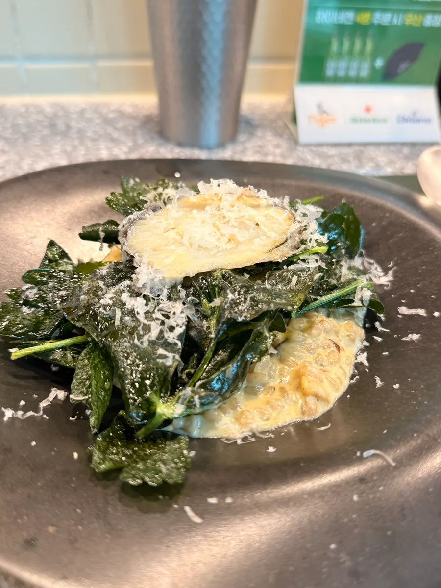 Risotto made with abalone and gejang sauce