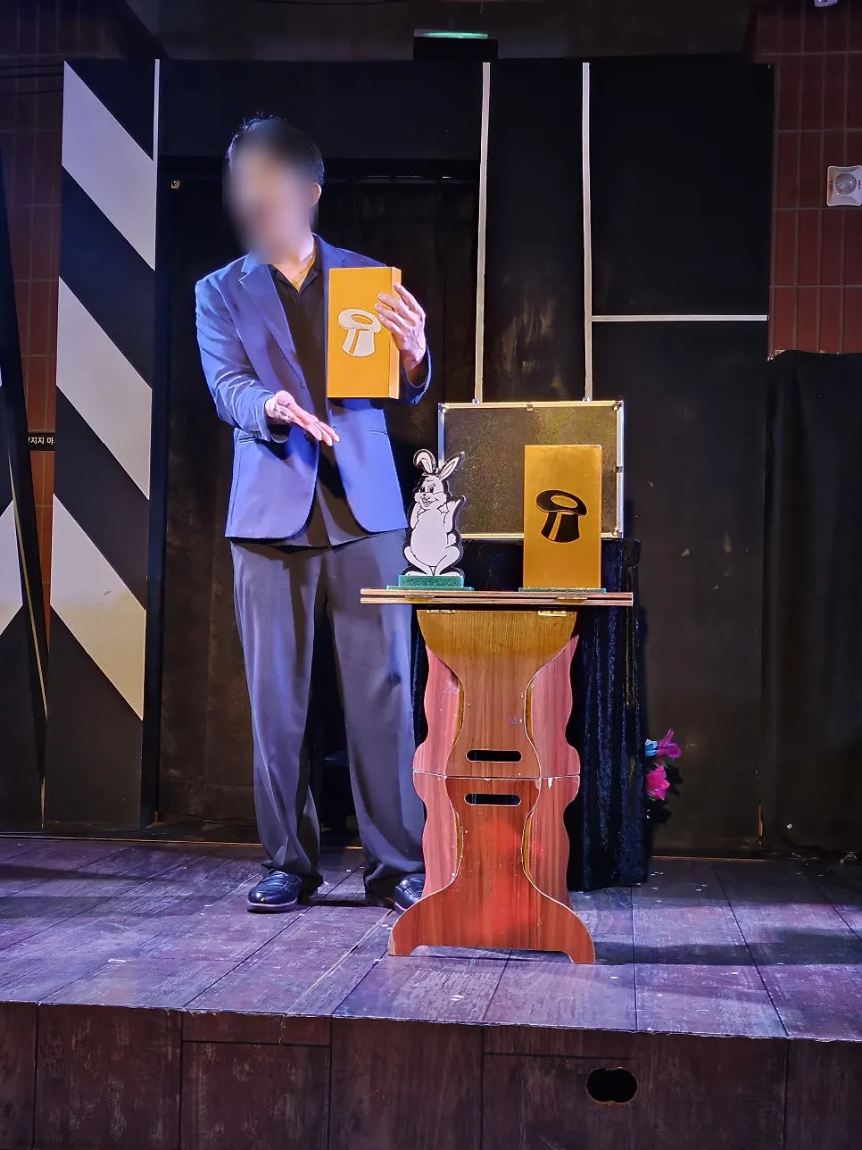 Magician performing card magic