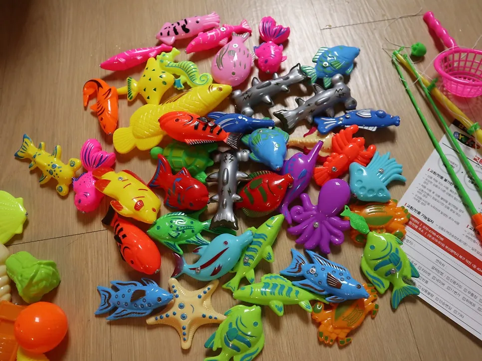 Assortment of different fish figures