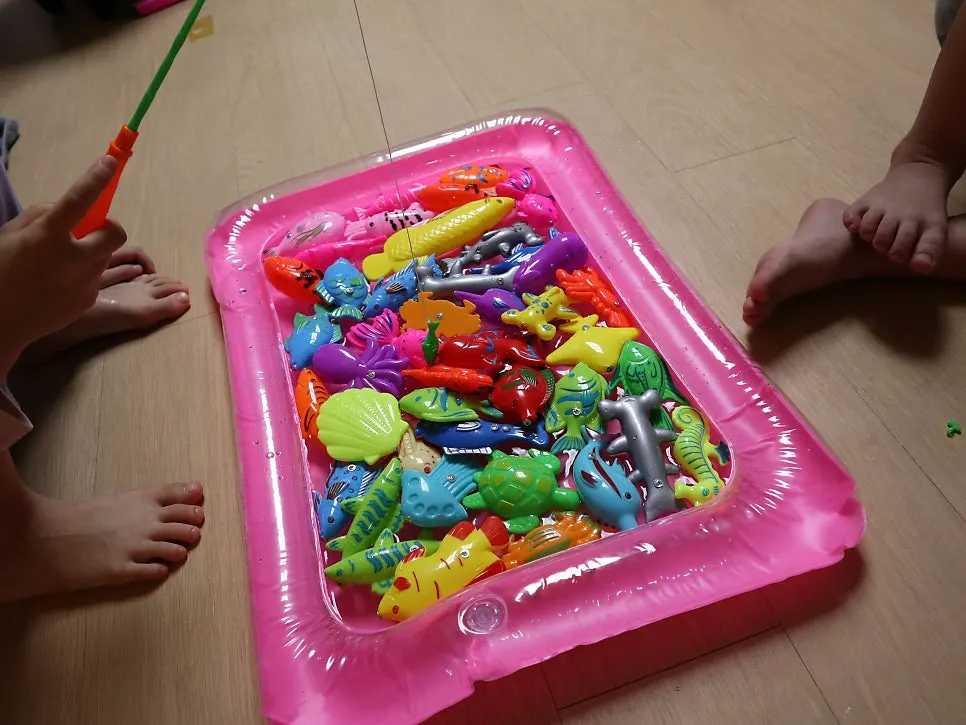 Children’s magnetic fishing game time