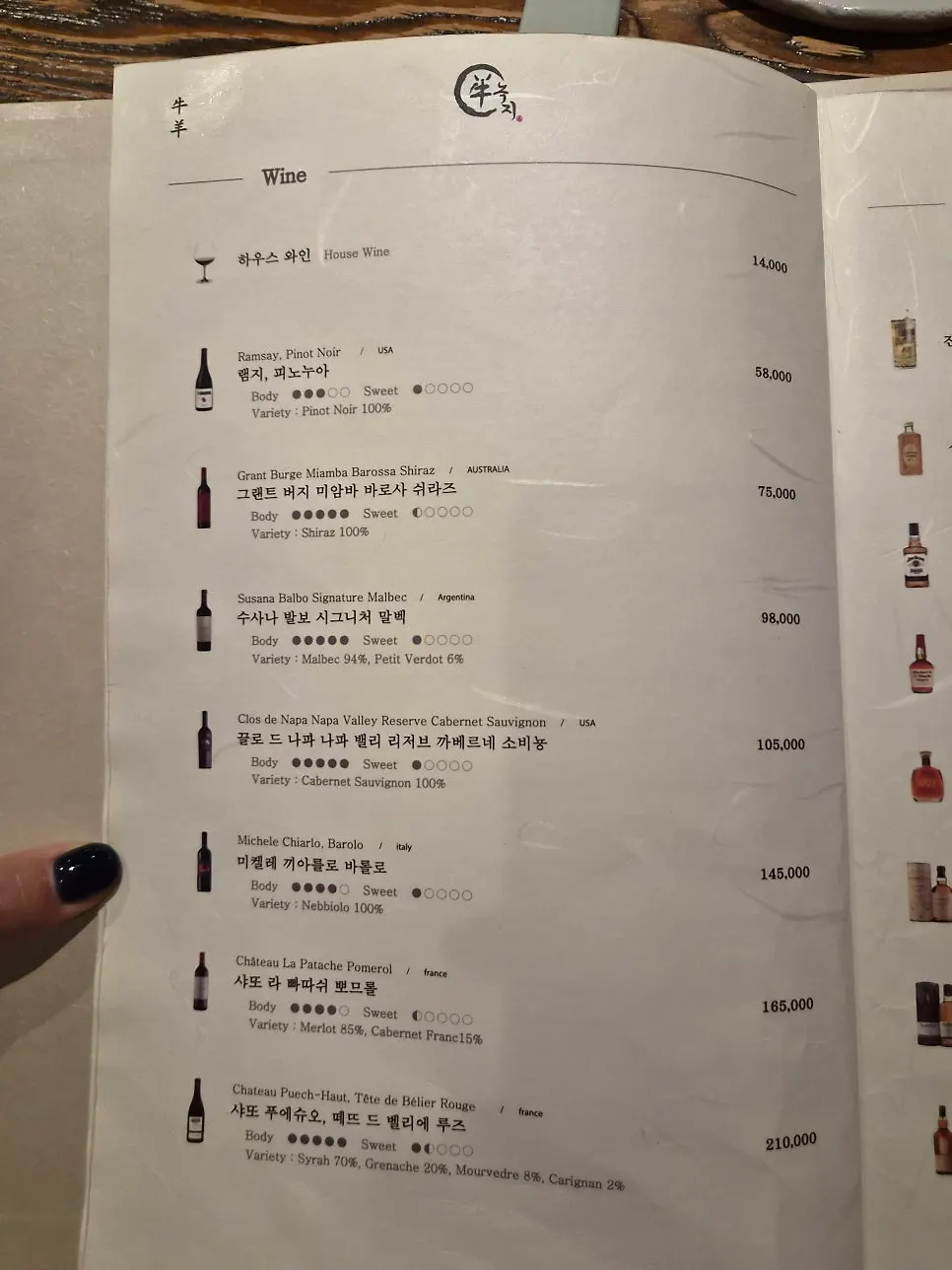 고기와 함께 나온 소스 접시