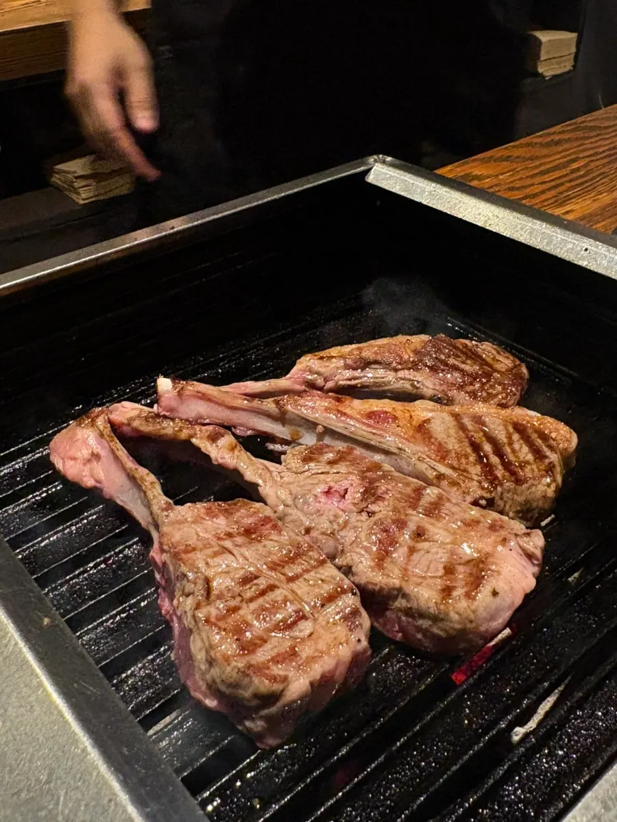 Aged fresh short rib, chuck flap, and minari