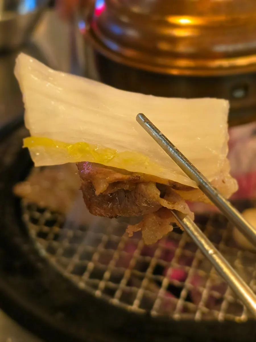 숯불에 굽는 숙성 차돌박이