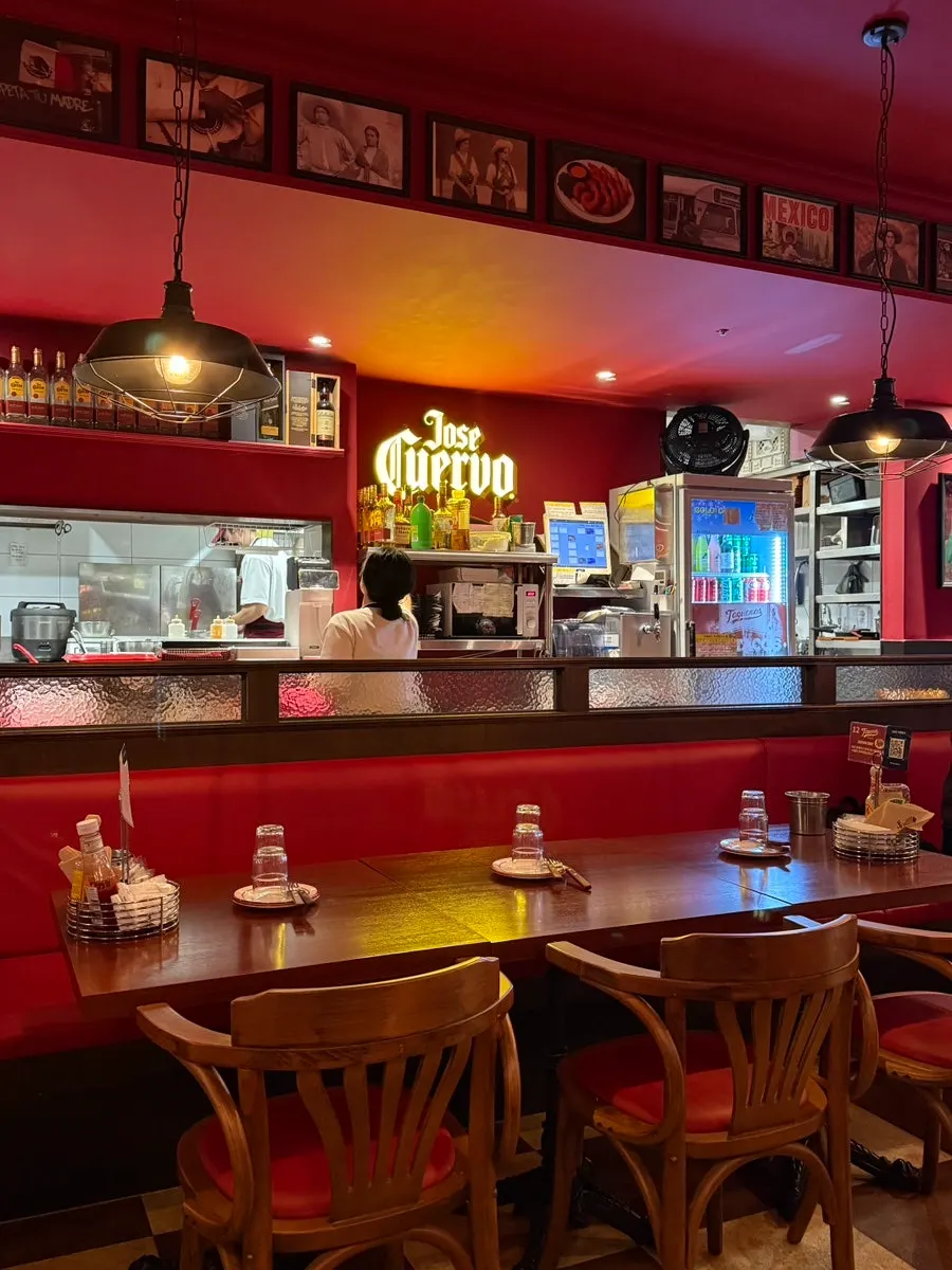Stylish interior at Taqueros Magok Main Branch