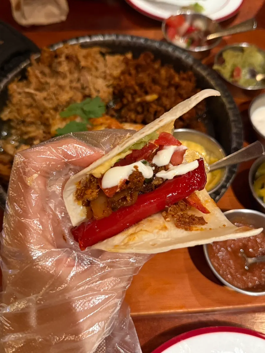 Cheese, salsa, ranch, and guacamole sauces