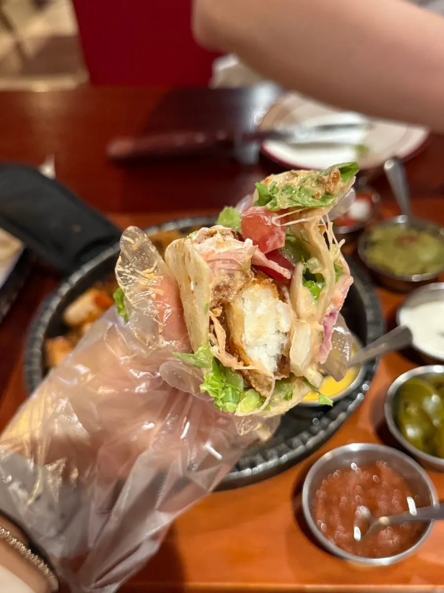 Chicken taco and fish taco