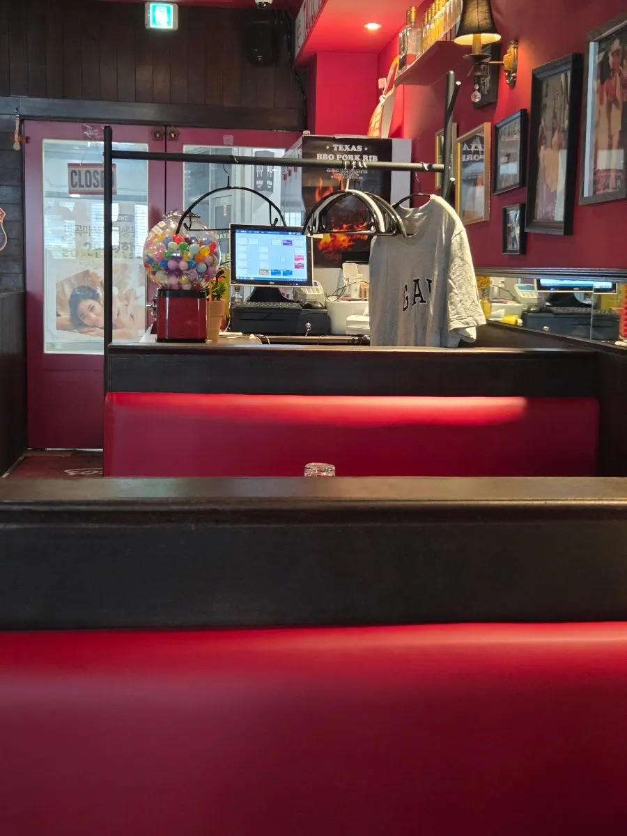 Restaurant interior with vintage lighting