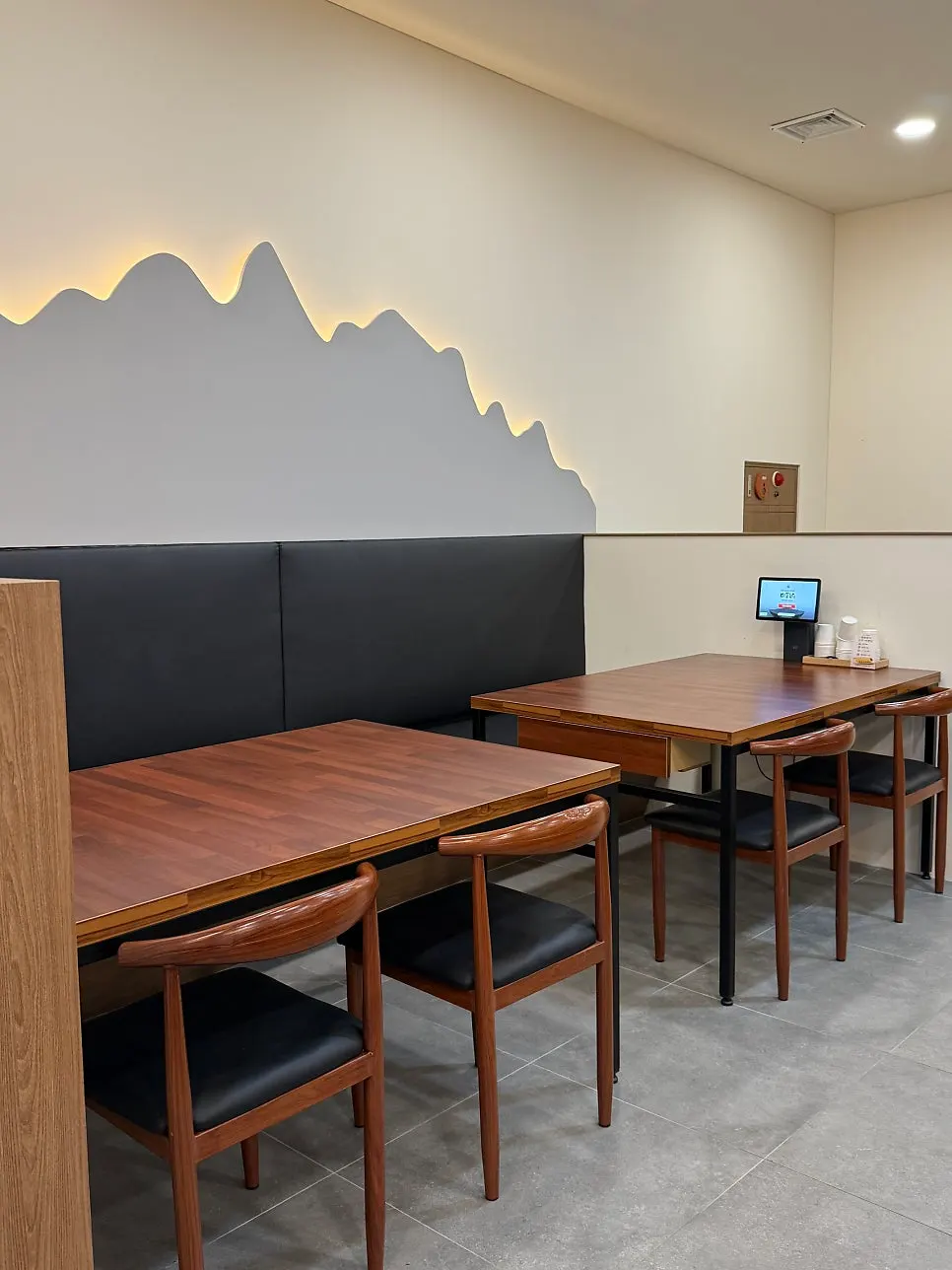 Neat and calm restaurant interior