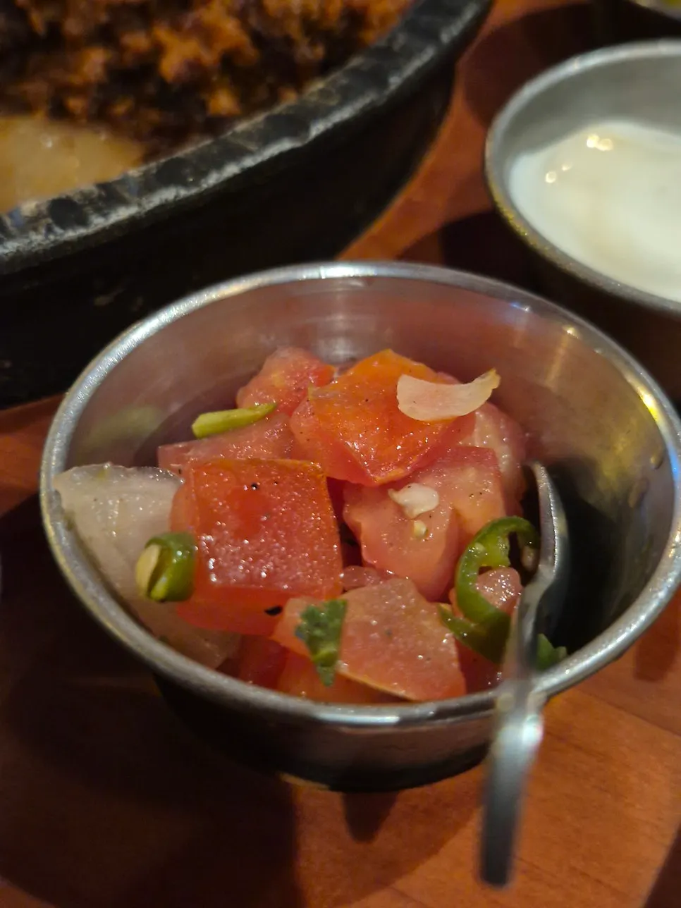 ซอสและ tortillas สำหรับ fajita