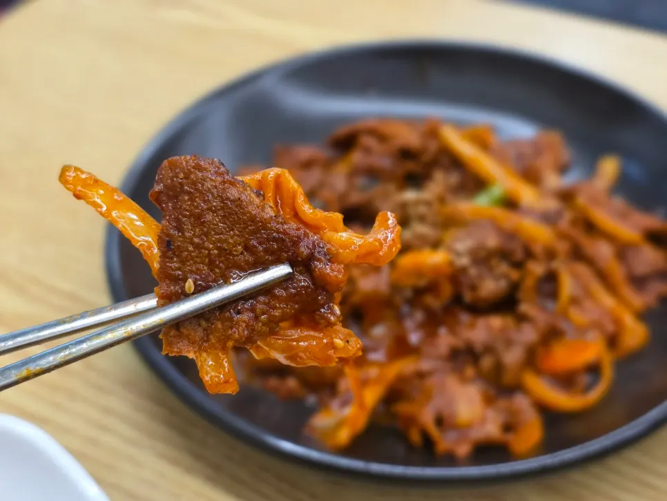 호박채전과 식사 메뉴 사진