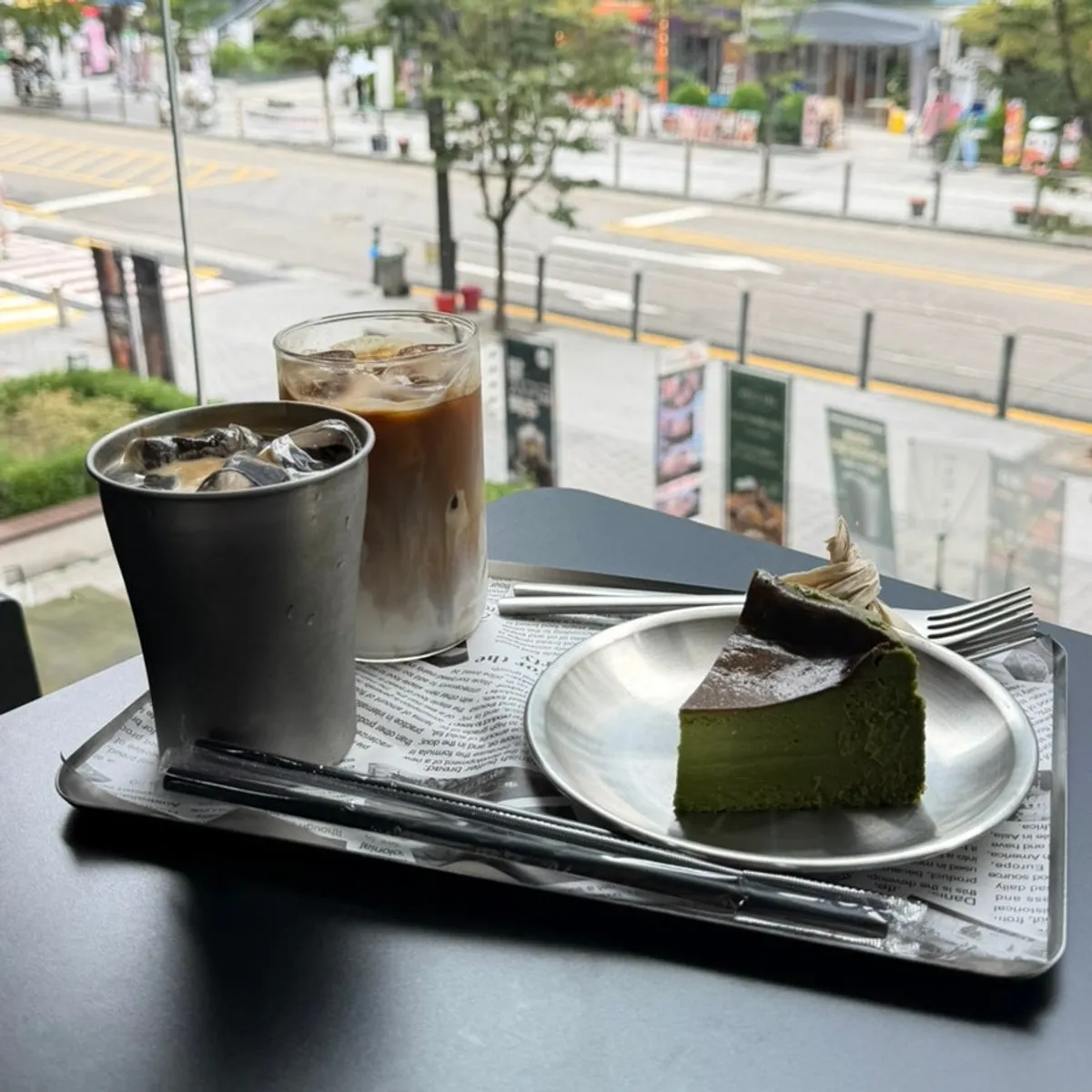 Enjoying a date while looking at the outdoor view
