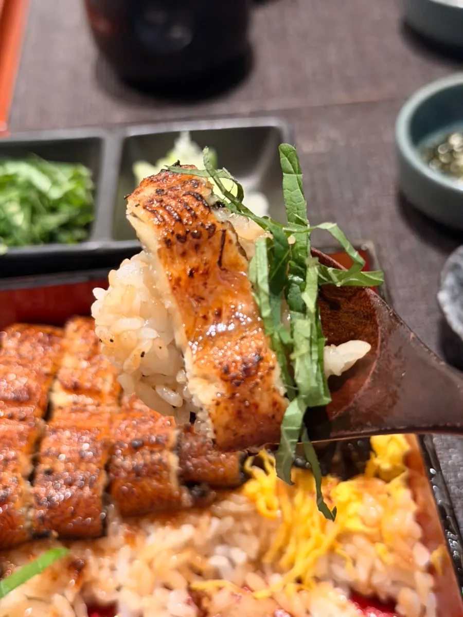 Charcoal aroma and ochazuke at Una Magok hitsumabushi in Magok