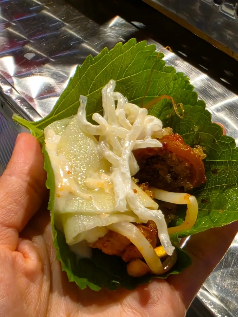 깻잎 무쌈 콩나물 기본찬