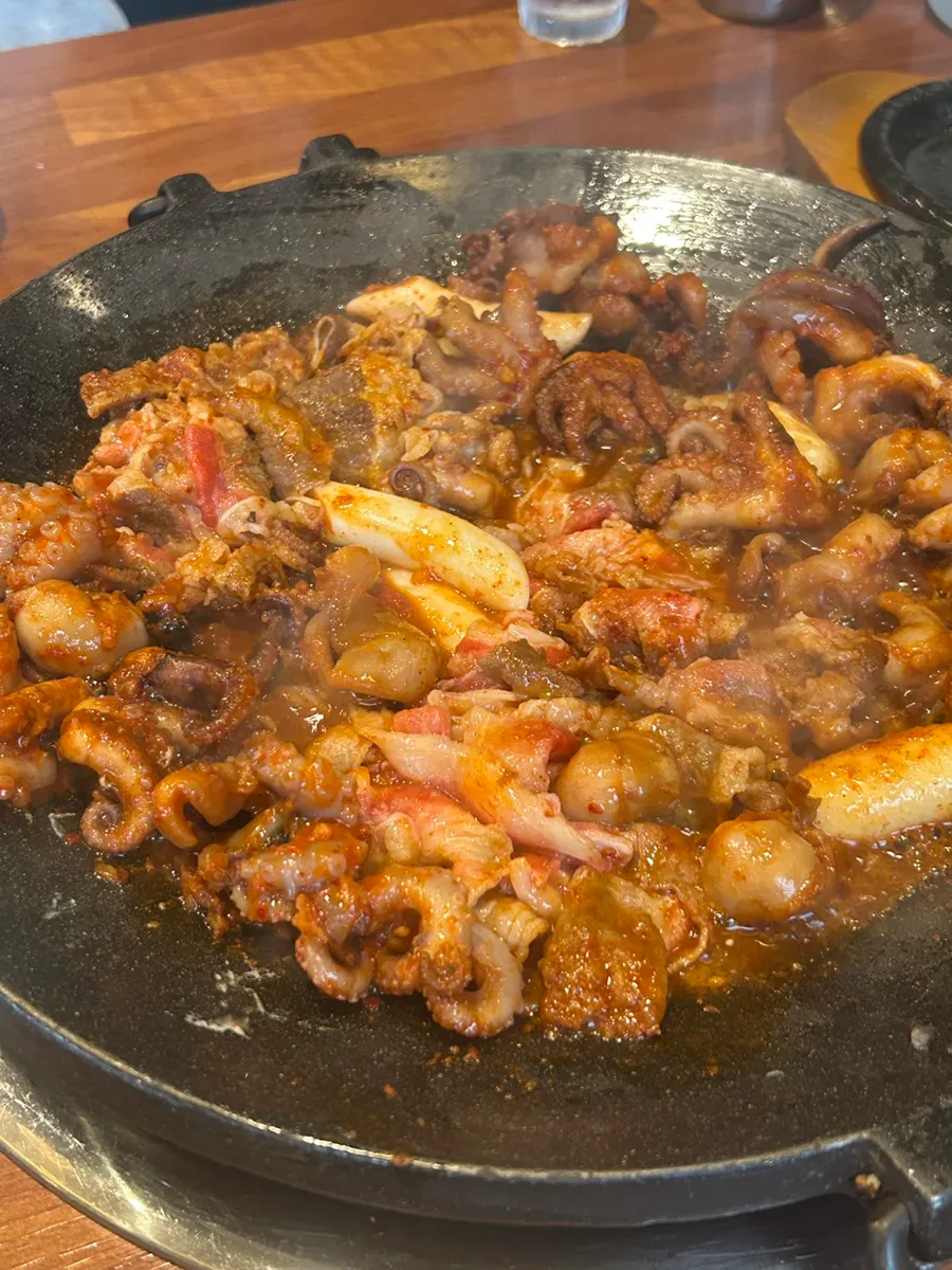 Jjukkumi meal with extra add-ins available