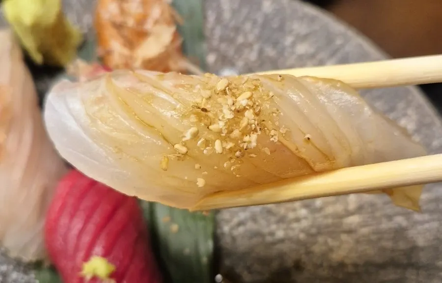 다양한 생선 초밥 구성