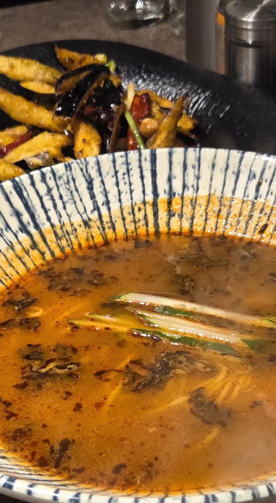 Shoulder rack topped with Hwarodam's signature chive flower sauce