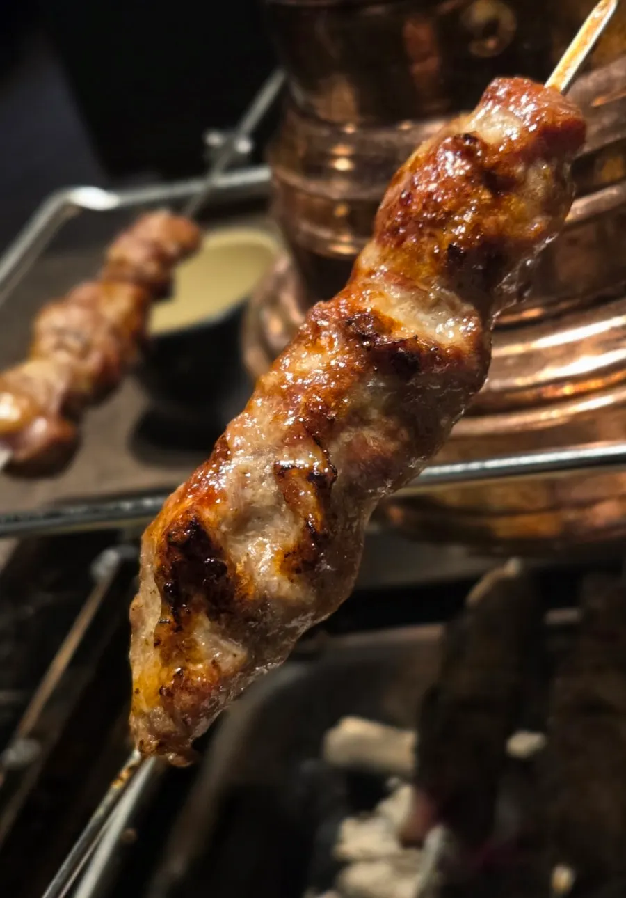 Thick, hearty lamb sirloin skewers