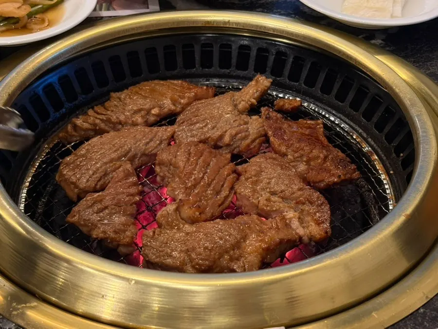 Two portions of pork ribs